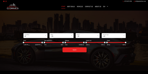 Qdrives Car Dealer Website Builder
