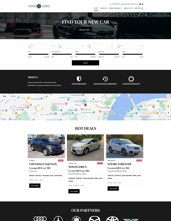 Car Dealer Website Builder - Template #6