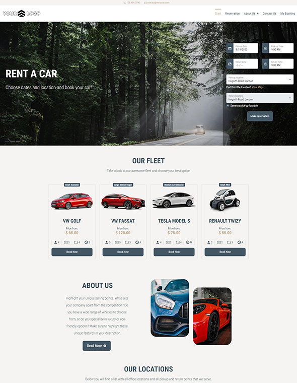 Car Rental Software - Website Template #8