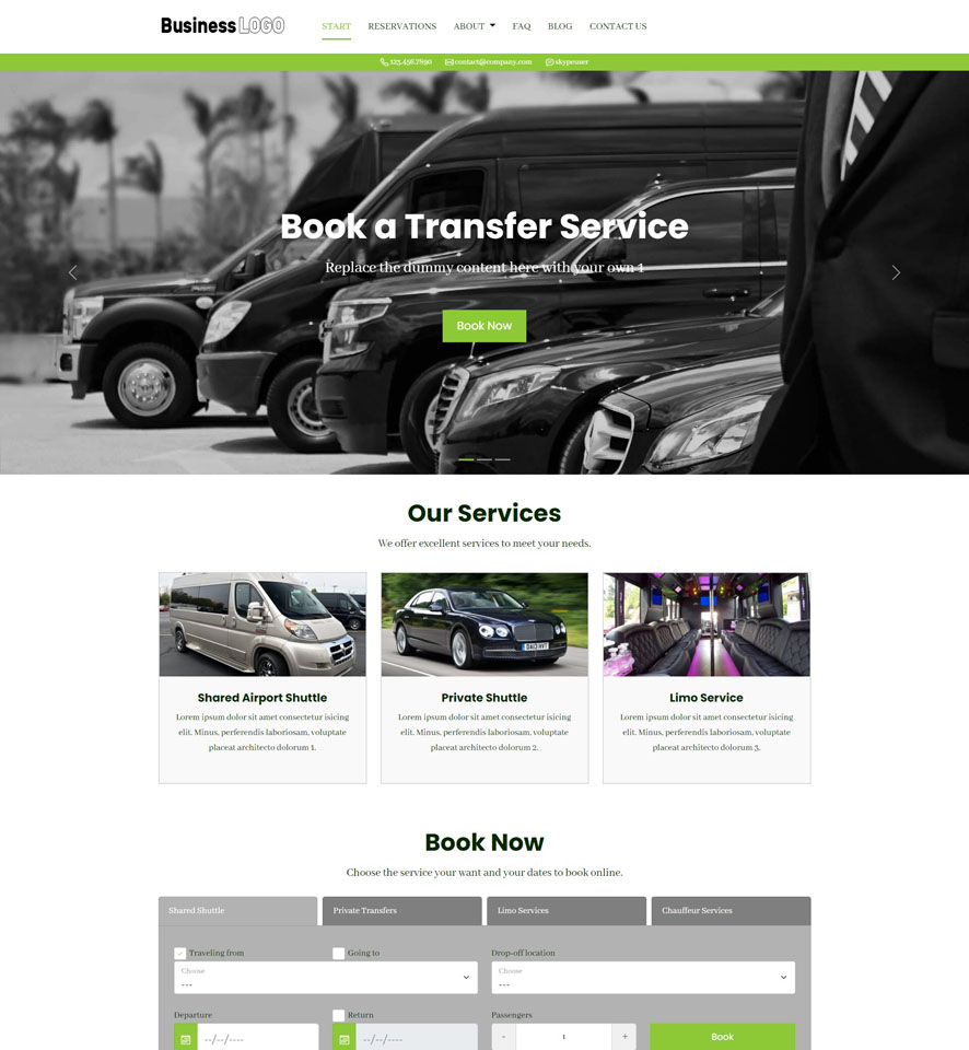 Shuttle Booking Website Design 2